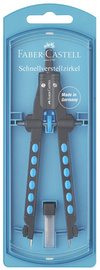 FABER-CASTELL Compas à réglage rapide FACTORY BLUE