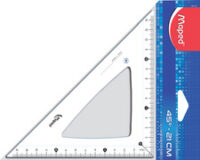 Maped Equerre Cristal 45 degrés, hypoténuse : 210 mm,