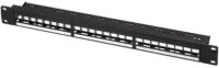 LogiLink Panneau de brassage 19" Keystone, 24 ports, noir