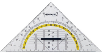 WESTCOTT Equerre géométrique, hypoténuse: 140 mm, poignée – Image 2