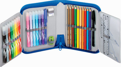 Maped Etui pour écolier Jungle, en polyester, bleu, garni – Image 2
