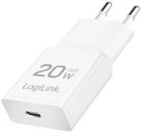 LogiLink Chargeur secteur USB, 1x USB-C (PD), 20 W, blanc