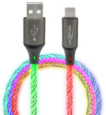 ANSMANN Câble de données & de charge, LED, USB-A/USB-C mâles – Image 2