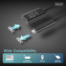 DIGITUS Câble de rallonge actif USB 3.2 Gen1, 10 m – Image 2