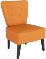 PAPERFLOW Fauteuil visiteur Brighton, simili cuir, orange