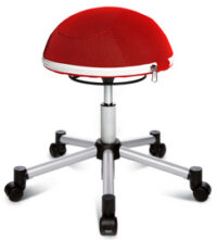 Topstar Tabouret fitness "Sitness Half Ball", rouge