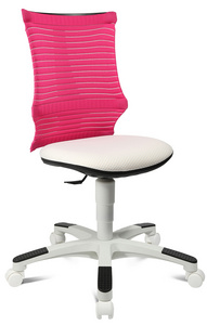 Topstar Chaise de bureau enfant "S'neaker", blanc/rose vif