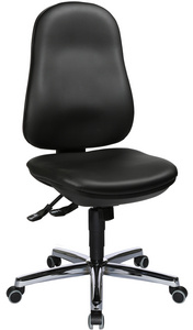 Topstar Fauteuil de bureau "Support SY", similicuir, noir