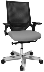 Topstar Chaise de bureau pivotante "T300", gris clair / noir