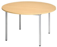 SODEMATUB Table universelle 120ROHA, 1.200 mm, hêtre/alu