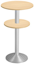 SODEMATUB Guéridon 60001HA, 600 / 500 mm, hêtre/alu