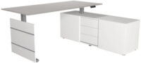kerkmann Poste de travail complet Move 3 tube, gris clair