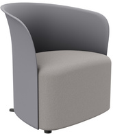 PAPERFLOW Fauteuil visiteur "CROWN", gris