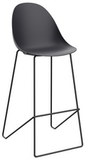PAPERFLOW Chaise de bar "VOID", set de 2, noir