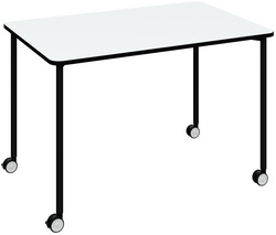 PAPERFLOW Table mobile FLEX OFFICE, rectangulaire, blanc