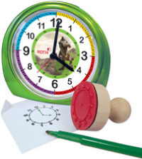 ROTH Réveil pour enfants & tampon, kit "Tyrannosaure