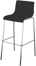 PAPERFLOW Chaise de bar HARPER, set de 2, noir