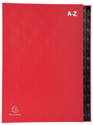 EXACOMPTA Pultordner, DIN A4, A-Z, 24 Fächer, rot