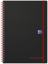 Oxford Cahier à spirale Black n' Red, A5, ligné, PP