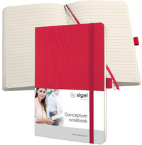 sigel Carnet de notes Conceptum, A5, ligné, rouge