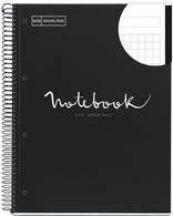 MIQUELRIUS Cahier à spirale "Notebook EMOTIONS", A4, noir