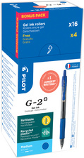 PILOT Stylo roller à encre gel G-2 PLUS 07, VALUE PACK, bleu