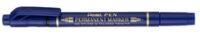 Pentel Marqueur permanent Pen, double pointe, bleu