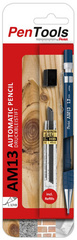 Pentel Porte-mines AM13, épaisseur mine: 1,3 mm, bleu foncé
