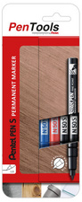 Pentel Marqueur permanent N50S, pointe ogive, étui de 4