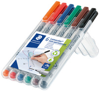 STAEDTLER Marqueur non permanent 316F Lumocolor, étui de 6