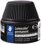 STAEDTLER Flacon de recharge Lumocolor, non permanent, noir
