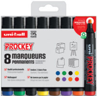 uni-ball Marqueur permanent PROCKEY PM126/8 PF, set de 8
