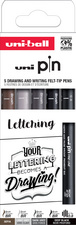 uni-ball Feutre technique PIN PF "Lettering", set de 5