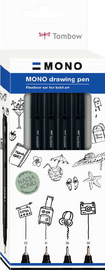 Tombow Feutre fin MONO drawing pen "Fine Set", set de 4