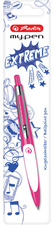 herlitz Stylo à bille rétractable my.pen, rose/blanc