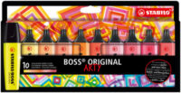 STABILO Surligneur BOSS ORIGINAL, étui carton ARTY de 10