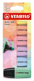 STABILO Surligneur BOSS MINI Pastel, étui carton de 6