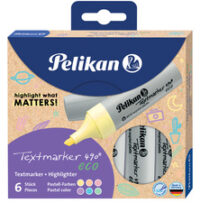 Pelikan Surligneur 490 eco, étui de 6, couleurs pastel