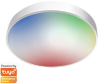 LogiLink Plafonnier LED WiFi Smart, compatible Tuya, blanc