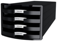 HAN Module de rangement IMPULS 2.0, 4 tiroirs ouverts, noir
