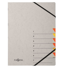 PAGNA Trieur "Easy Grey", A4, 7 compartiments, gris / orange