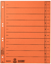 LEITZ Intercalaires, format A4 extra large,en carton manille