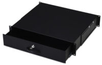 DIGITUS Tiroir à documents 19", 2 U, (RAL 9005), noir