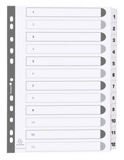 EXACOMPTA Intercalaires en carton 1-20, A4, 20 touches