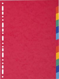 EXACOMPTA Intercalaires en carton, A4 Maxi, 12 touches