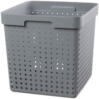 NHG Bac de rangement SEOUL BASKET XL, PP, gris