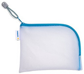 HERMA Pochette à fermeture à zip "Mesh Bags", A7, bleu