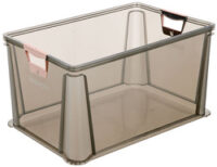 keeeper Boîte de rangement "luis", 64 L, gris translucide