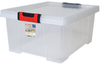 EDA Boîte de rangement CLiPSTOCK, 75 litres, PP, transparent
