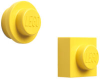 LEGO Set d'aimants, 2 pièces, jaune